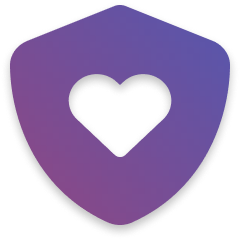 Shield-heart icon